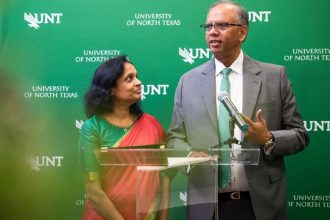 Indian origin couple, Vikas Sinha, Anuradha Sinha, University of North Texas, UNT, $20 million donation, AI college, artificial intelligence, advanced analytics, Indian American, AI education, data analytics, Texas news, US news, Indian diaspora, education donation