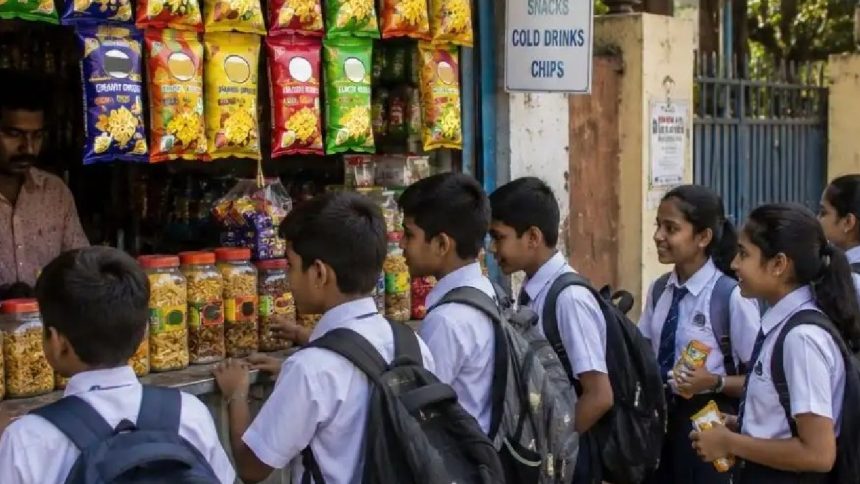 FSSAI, school food rules, 50 metre school food ban, junk food near schools, school canteen rules, chips biscuits ban, healthy food schools, FSSAI draft, food safety India,
